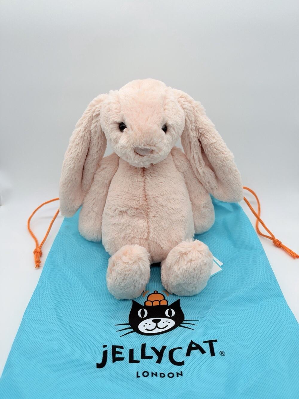Authentic Jellycat Bashful Blush Bunny Plush 12" Medium NWT with Dust Bag